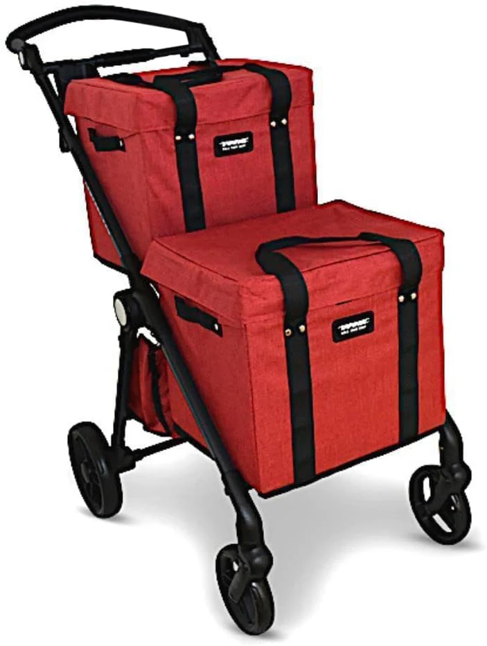 VOOMcart Personal Collapsible Grocery Cart with Wheels and Removable Baskets - Image 3