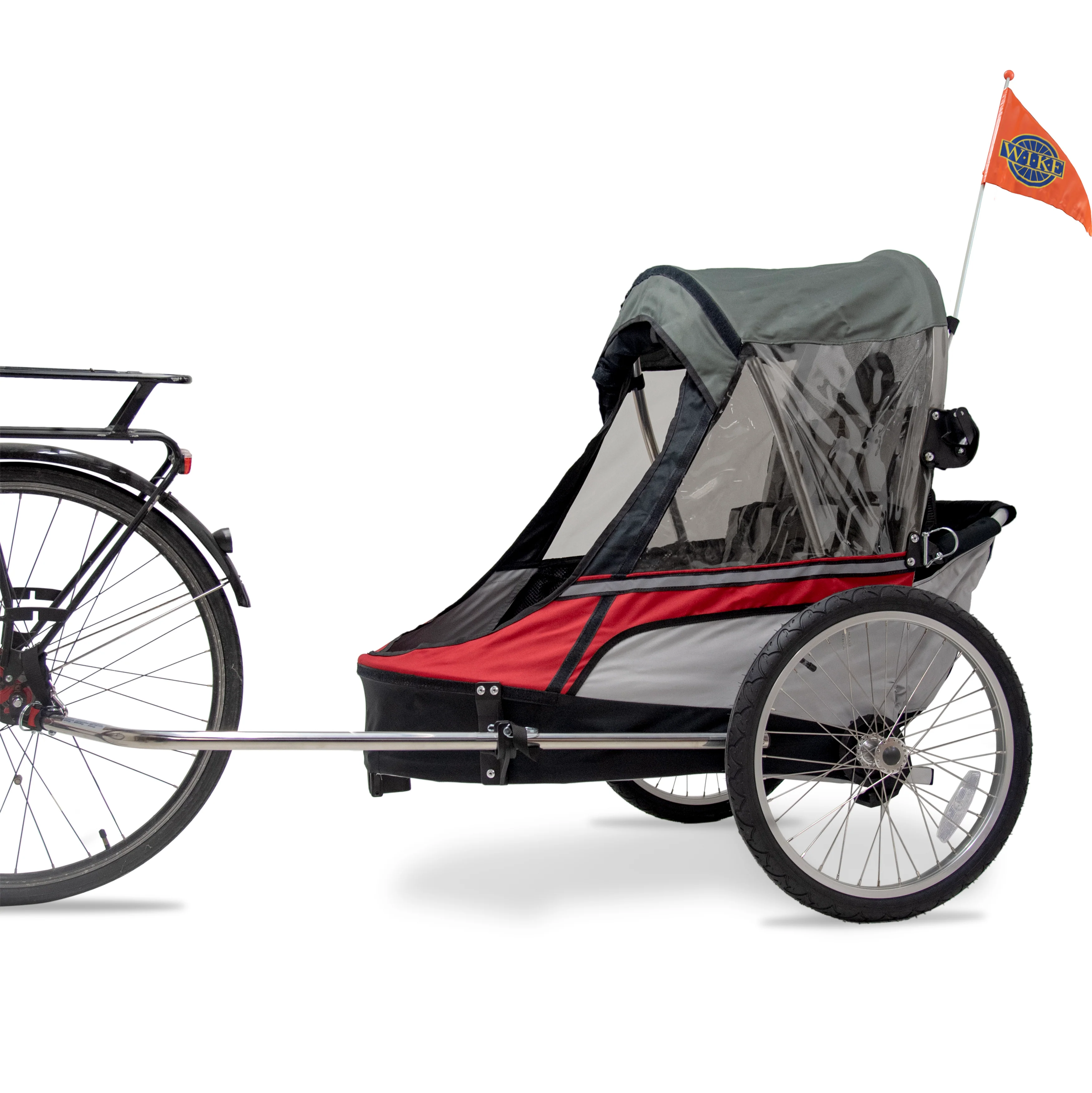 Wike Premium Double Children's Bike Trailer - Includes Stroller and Jogging Kit - Image 12