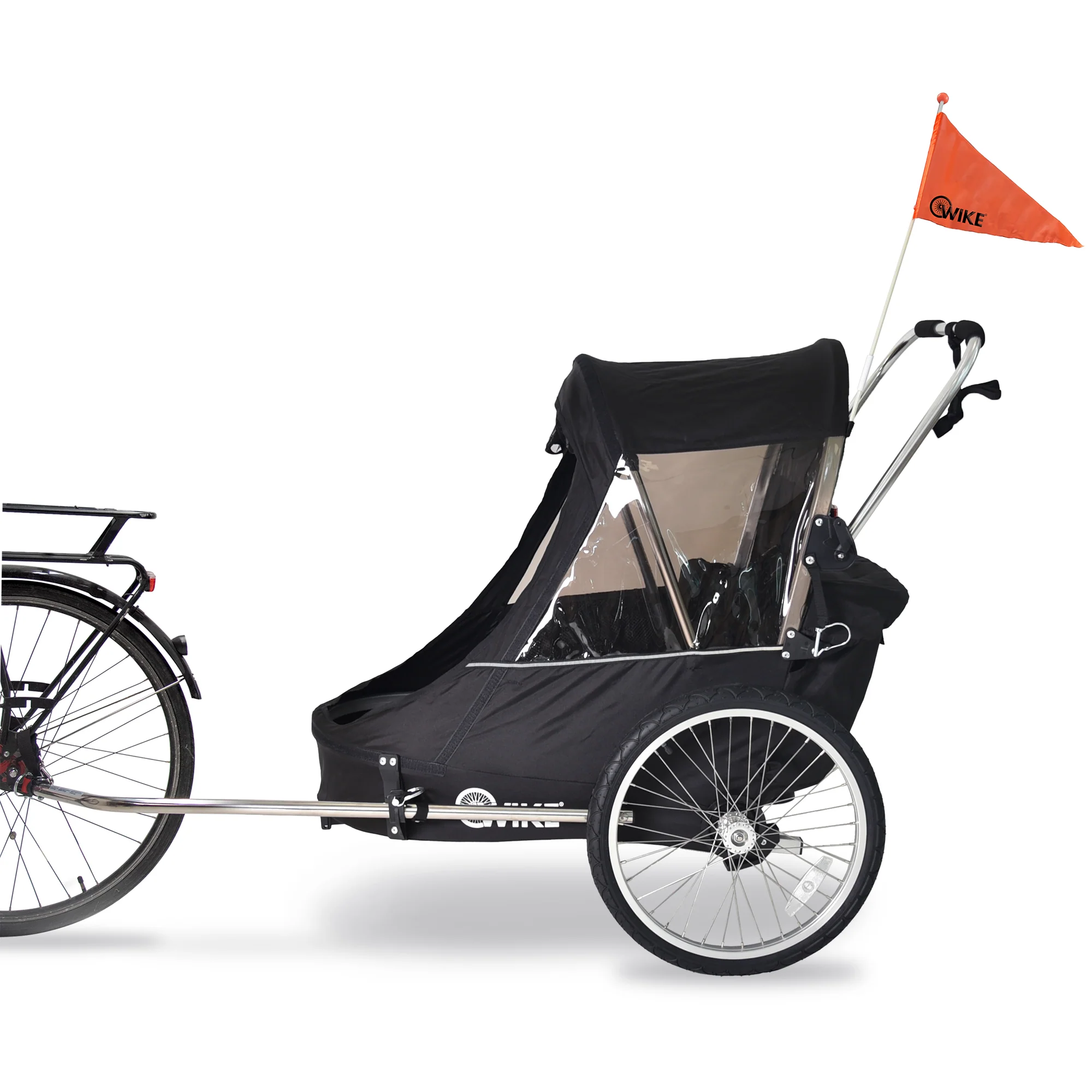 Wike Premium Double Children's Bike Trailer - Includes Stroller and Jogging Kit - Image 23