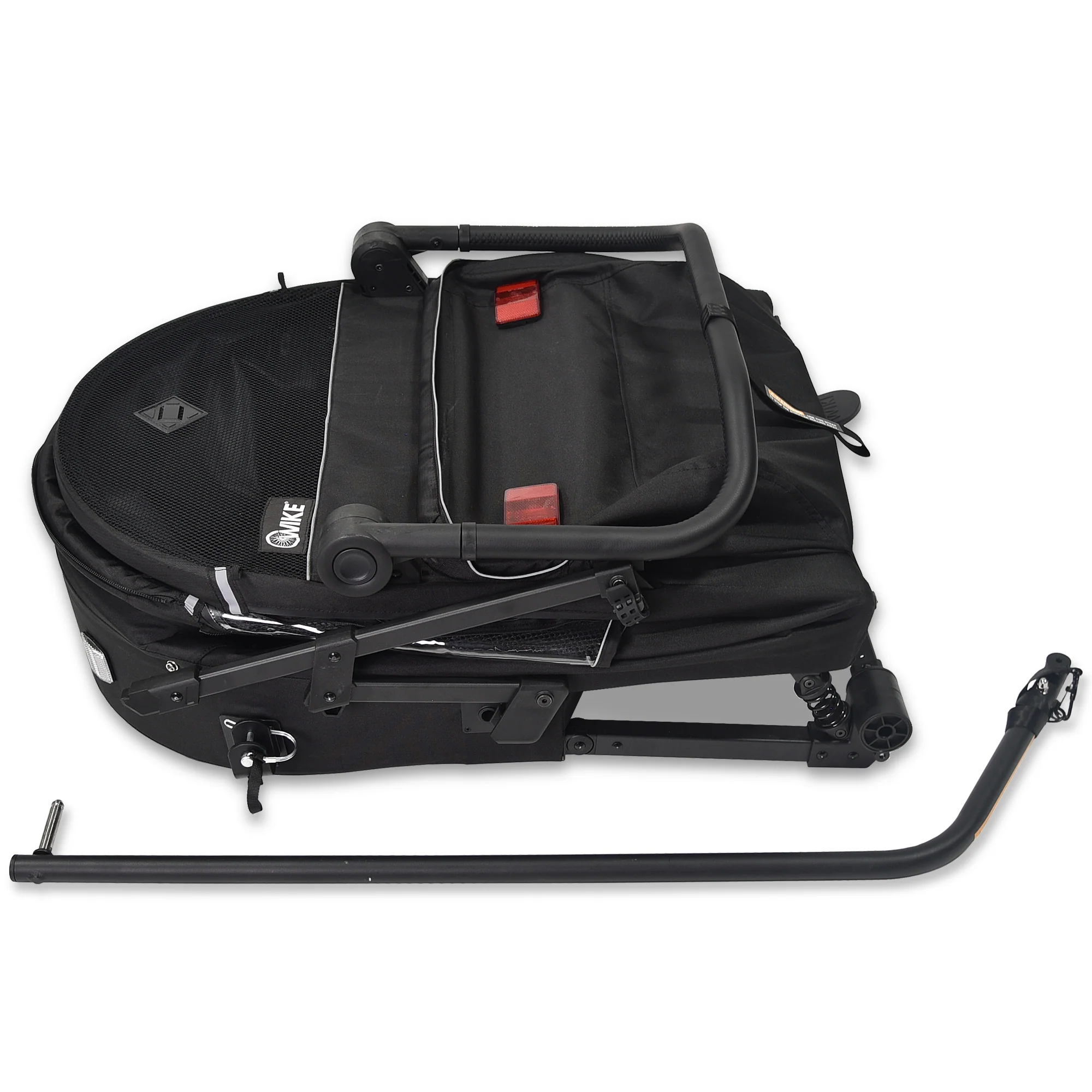 Wike Premium Suspension Bike Trailer – Black - Includes Stroller & Jogger Kit - Image 10