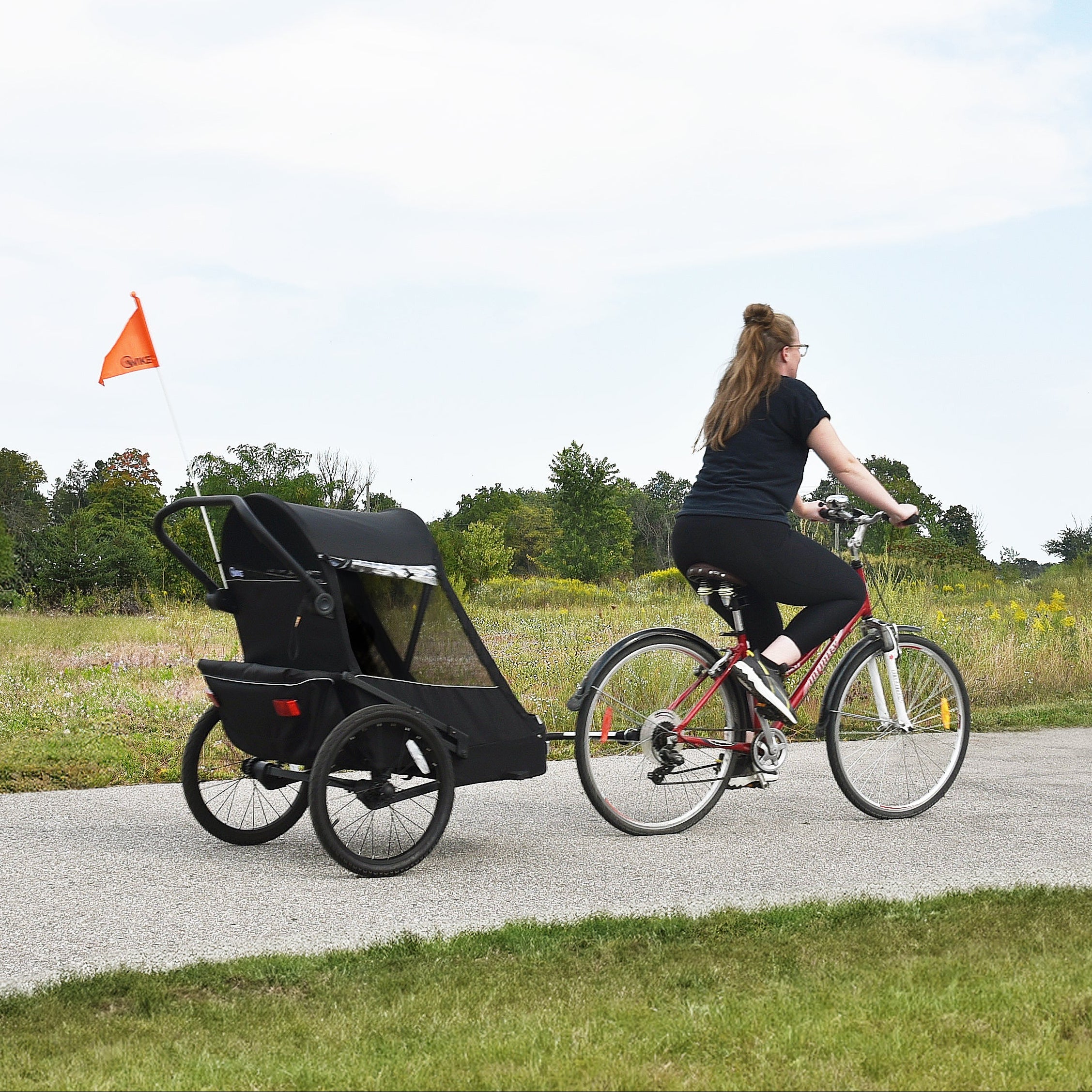 Wike Premium Suspension Bike Trailer – Black - Includes Stroller & Jogger Kit - Image 11