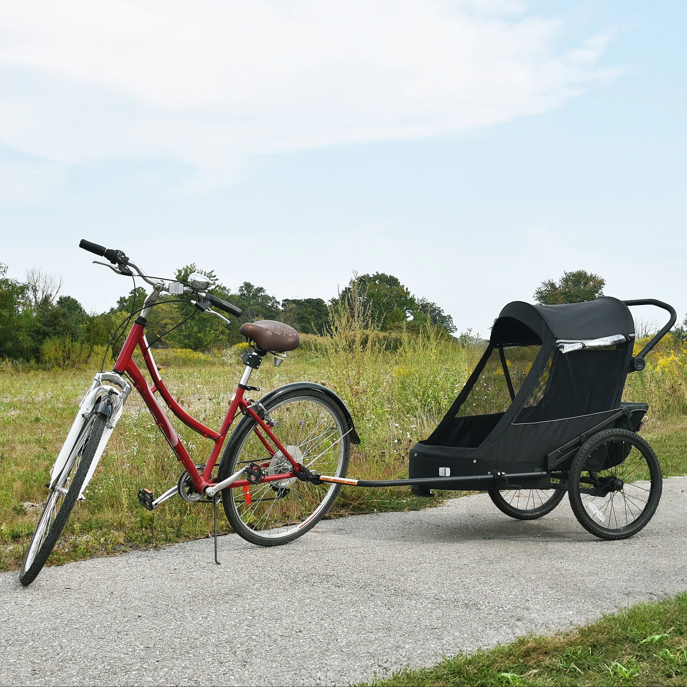Wike Premium Suspension Bike Trailer – Black - Includes Stroller & Jogger Kit - Image 12