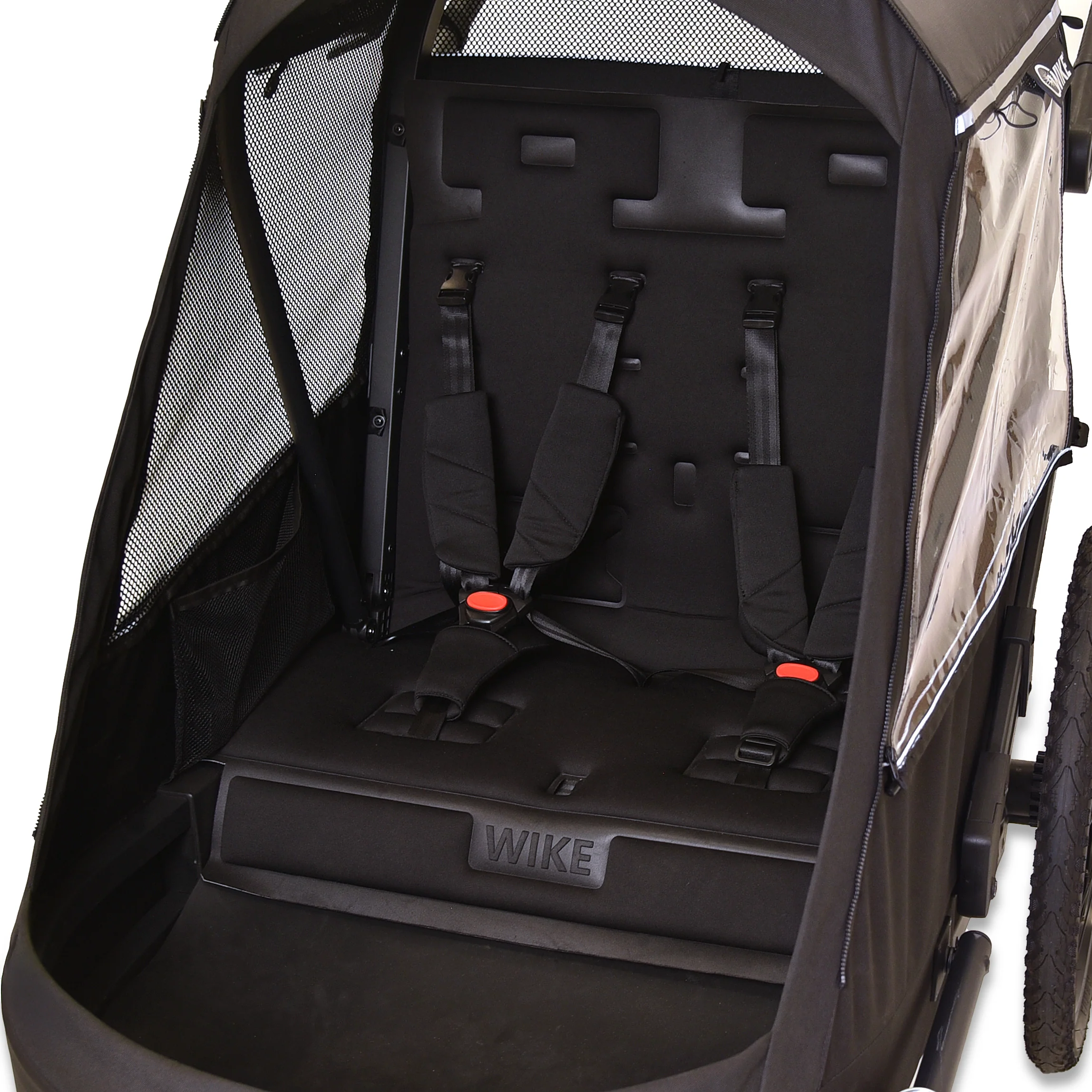 Wike Premium Suspension Bike Trailer – Black - Includes Stroller & Jogger Kit - Image 14