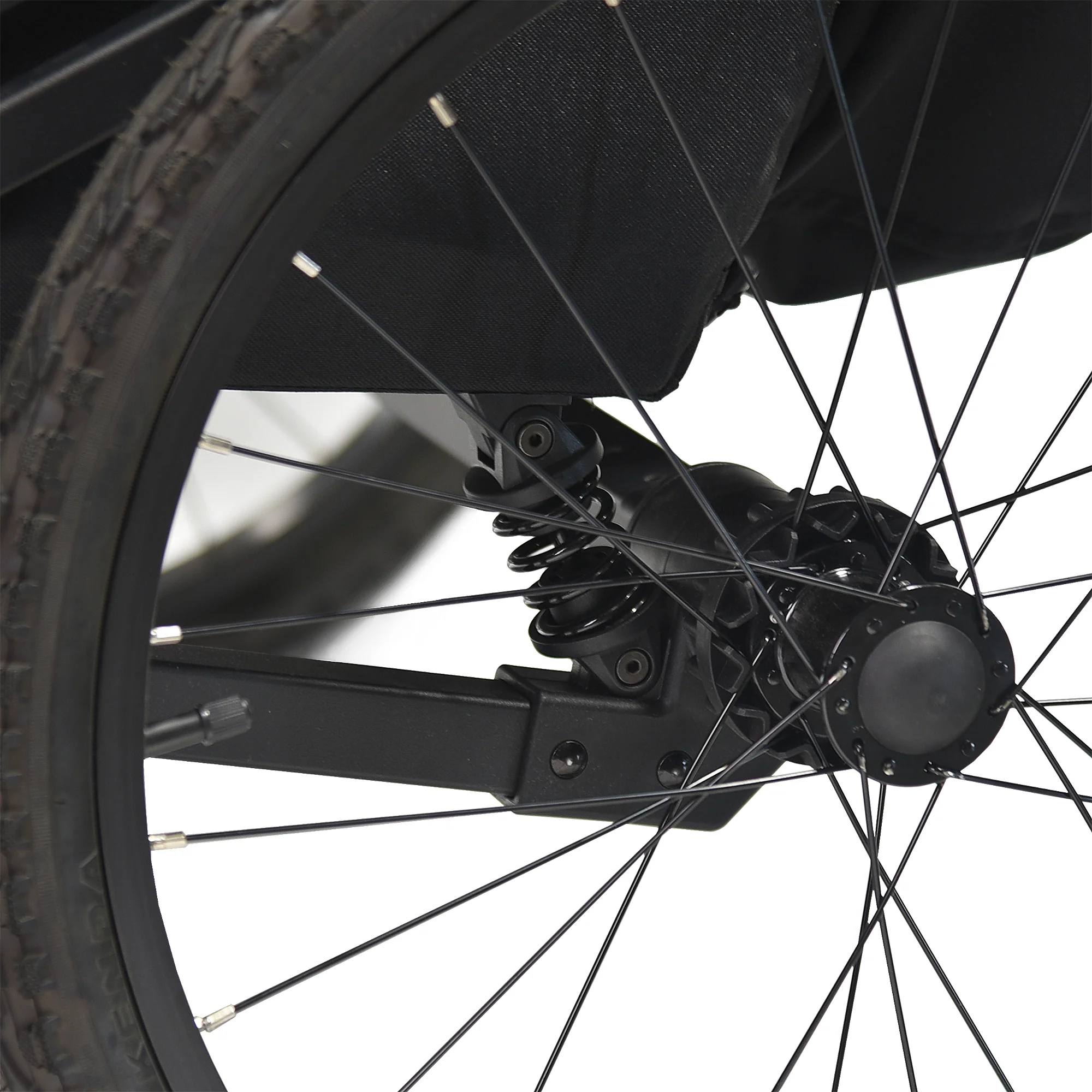 Wike Premium Suspension Bike Trailer – Black - Includes Stroller & Jogger Kit - Image 16